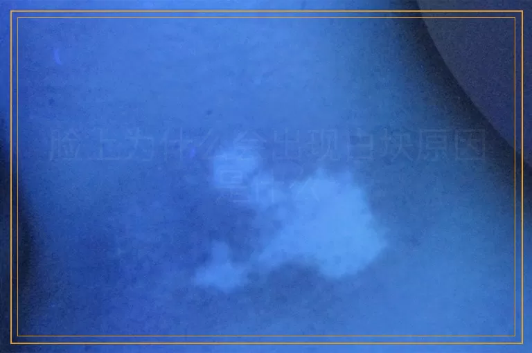 脸上为什么会出现白块原因是什么