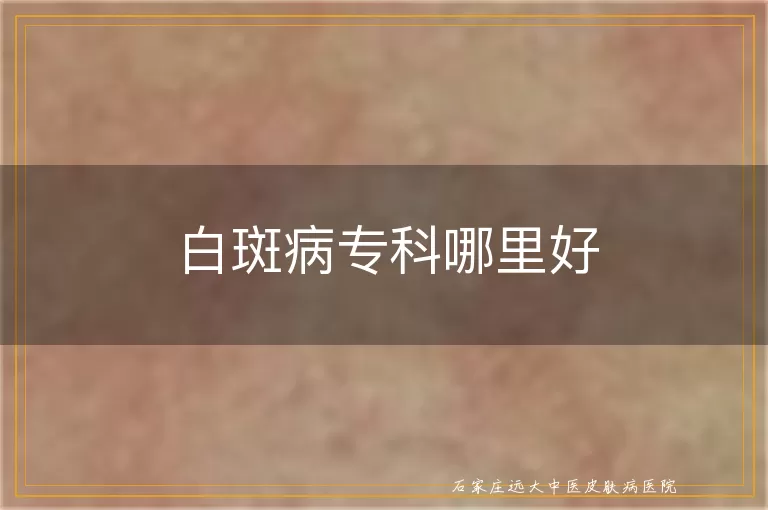 白斑病专科哪里好