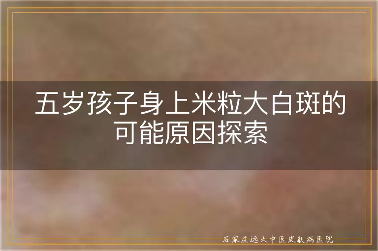 五岁孩子身上米粒大白斑的可能原因探索