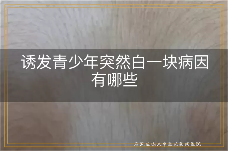 诱发青少年突然白一块病因有哪些