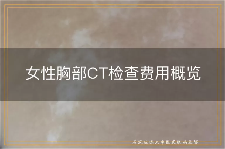 女性胸部CT检查费用概览