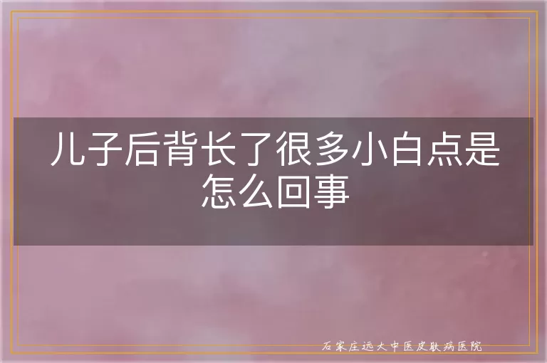 儿子后背长了很多小白点是怎么回事