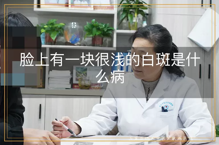 脸上有一块很浅的白斑是什么病
