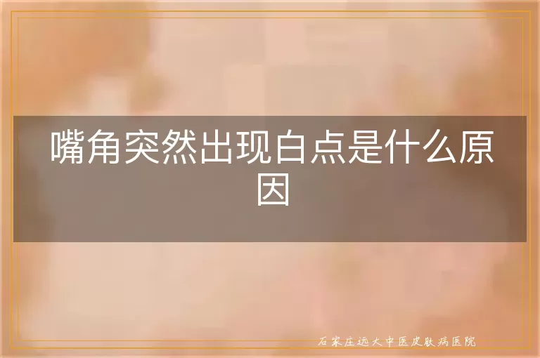 嘴角突然出现白点是什么原因