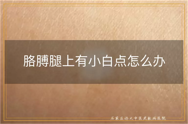胳膊腿上有小白点怎么办