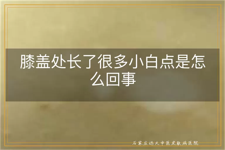 膝盖处长了很多小白点是怎么回事