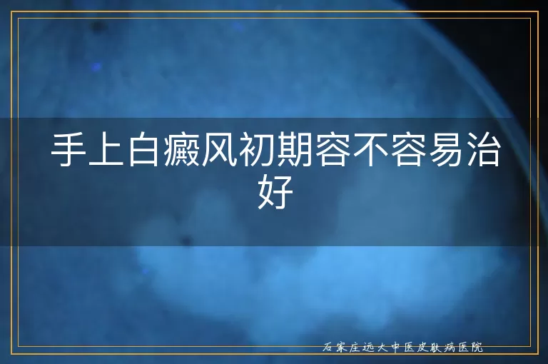 手上白癜风初期容不容易治好