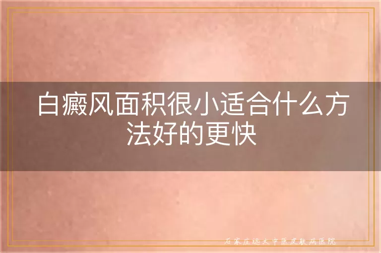白癜风面积很小适合什么方法好的更快