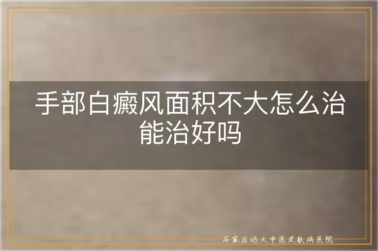 手部白癜风面积不大怎么治能治好吗