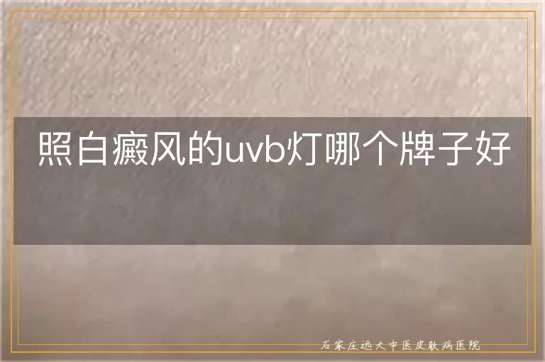 照白癜风的uvb灯哪个牌子好